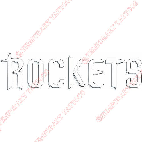 Houston Rockets Customize Temporary Tattoos Stickers NO.1026
